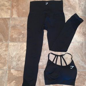 GYMSHARK Black Seamless Collection